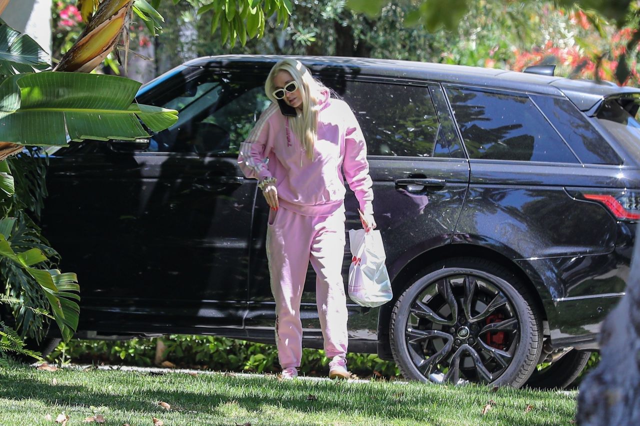Erika Jayne in a Stylish Tracksuit and Pink Adidas Sneakers in LA 07/19 ...