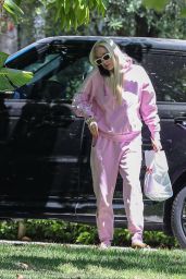 Erika Jayne in a Stylish Tracksuit and Pink Adidas Sneakers in LA 07/19/2023