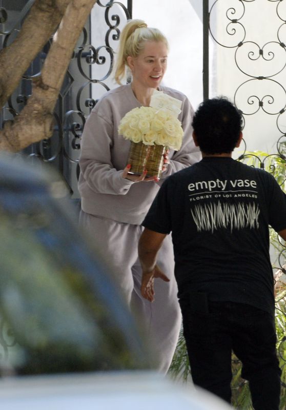 Erika Jayne - Receiving Bouquet of Flowers on Her Birthday in LA 07/10/2023