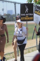 Francis Fisher at SAG Strike at Netflix in Hollywood 07/18/2023