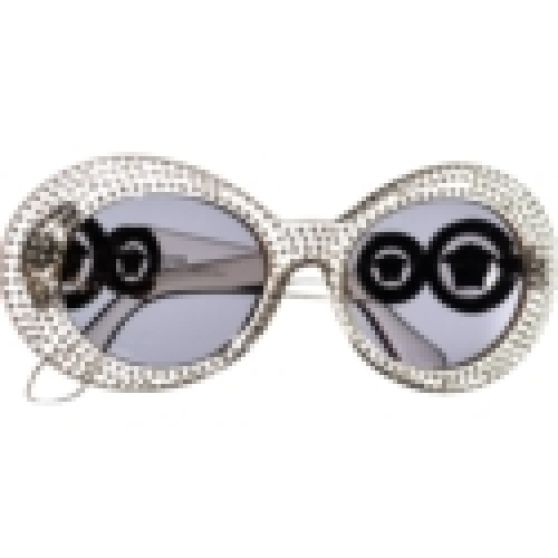 Gianni Versace Unisex Clear Frame Diamante Sunglasses