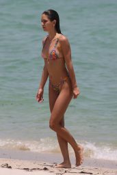 Gigi Paris in a Multicolored Bikini in Miami 07/24/2023