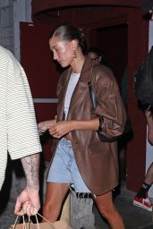 Hailey Rhode Bieber and Justin Bieber Leaving Funke Restaurant in Beverly Hills 07/27/2023
