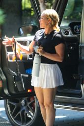 Hilary Duff at Sunset Towers in West Hollywood 07/11/2023