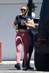 Hilary Duff in Workout Outfit in Studio City 07/15/2023