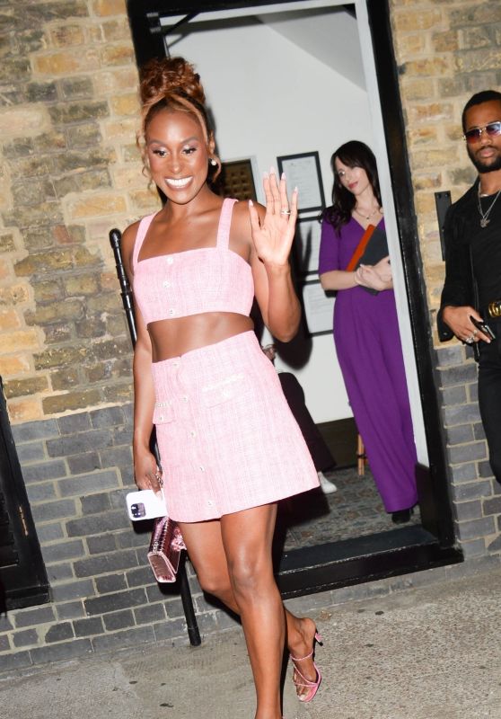 Issa Rae - Arrives at British Vogue X Self-portrait Summer Party in London 07/13/2023