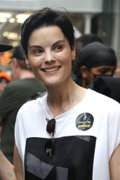 Jaimie Alexander at the SAG-AFTRA Strike in Front of the Netflix Offices in NYC 07/20/2023