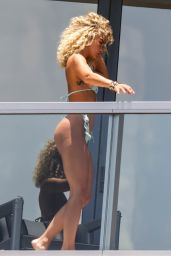 Jasmine Sanders On Her Balcony in Miami 07/09/2023