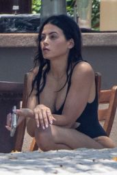 Jenna Dewan in Black Swimsuit on the Beach in Puerto Vallarta 07/01/2023