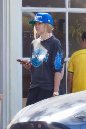 Jessica Hart in a Harley Davidson T-shirt and Black Sweatpants in Los Feliz 07/30/2023