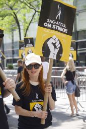 Julianne Moore - SAG-AFTRA Picket Line Outside NBC Rockefeller in NYC 07/26/2023