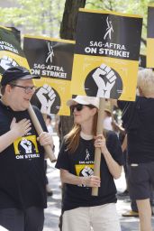 Julianne Moore - SAG-AFTRA Picket Line Outside NBC Rockefeller in NYC 07/26/2023