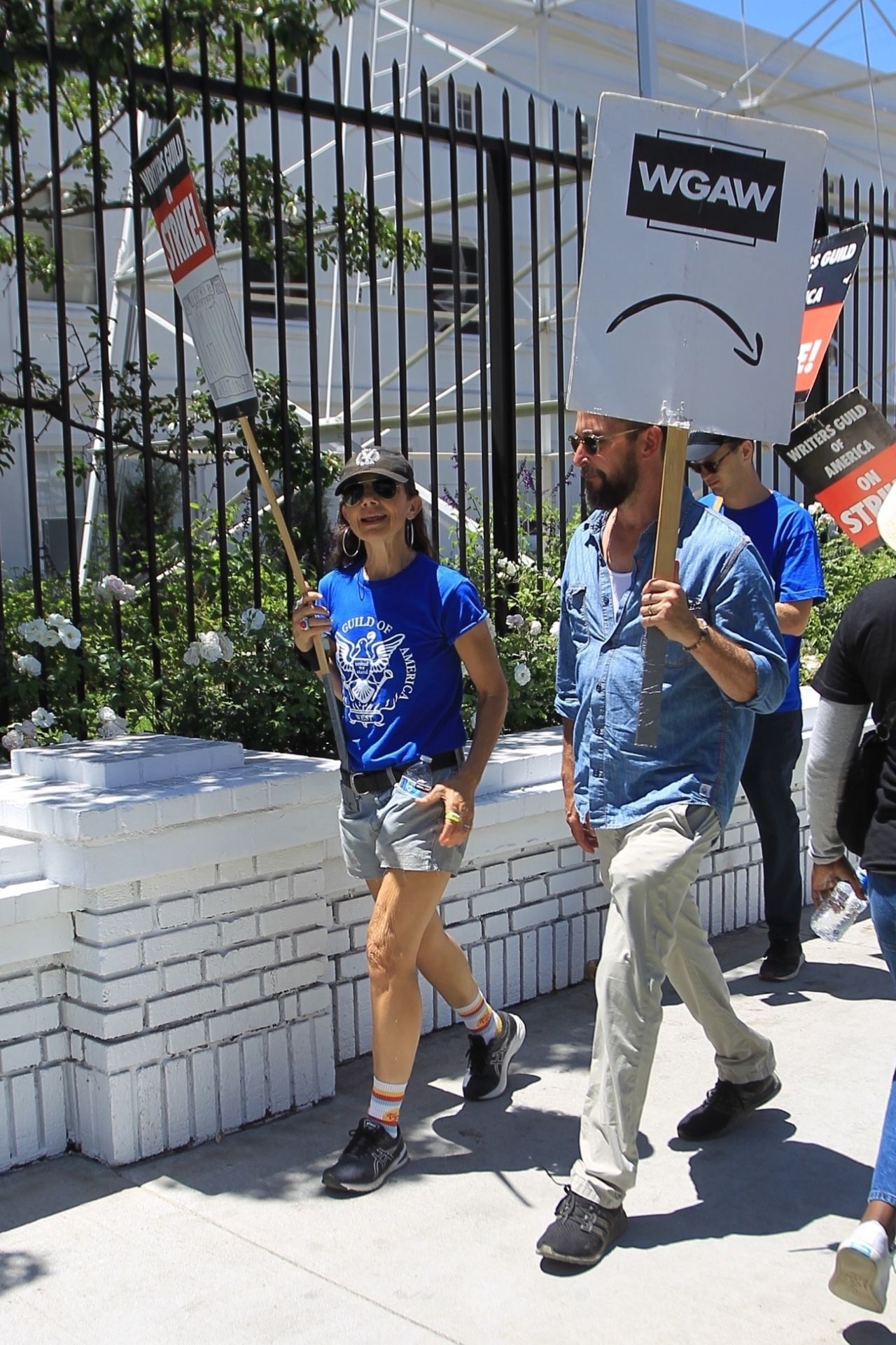 Justine Bateman - Supports SAG Strike at Netflix in Hollywood 07/14