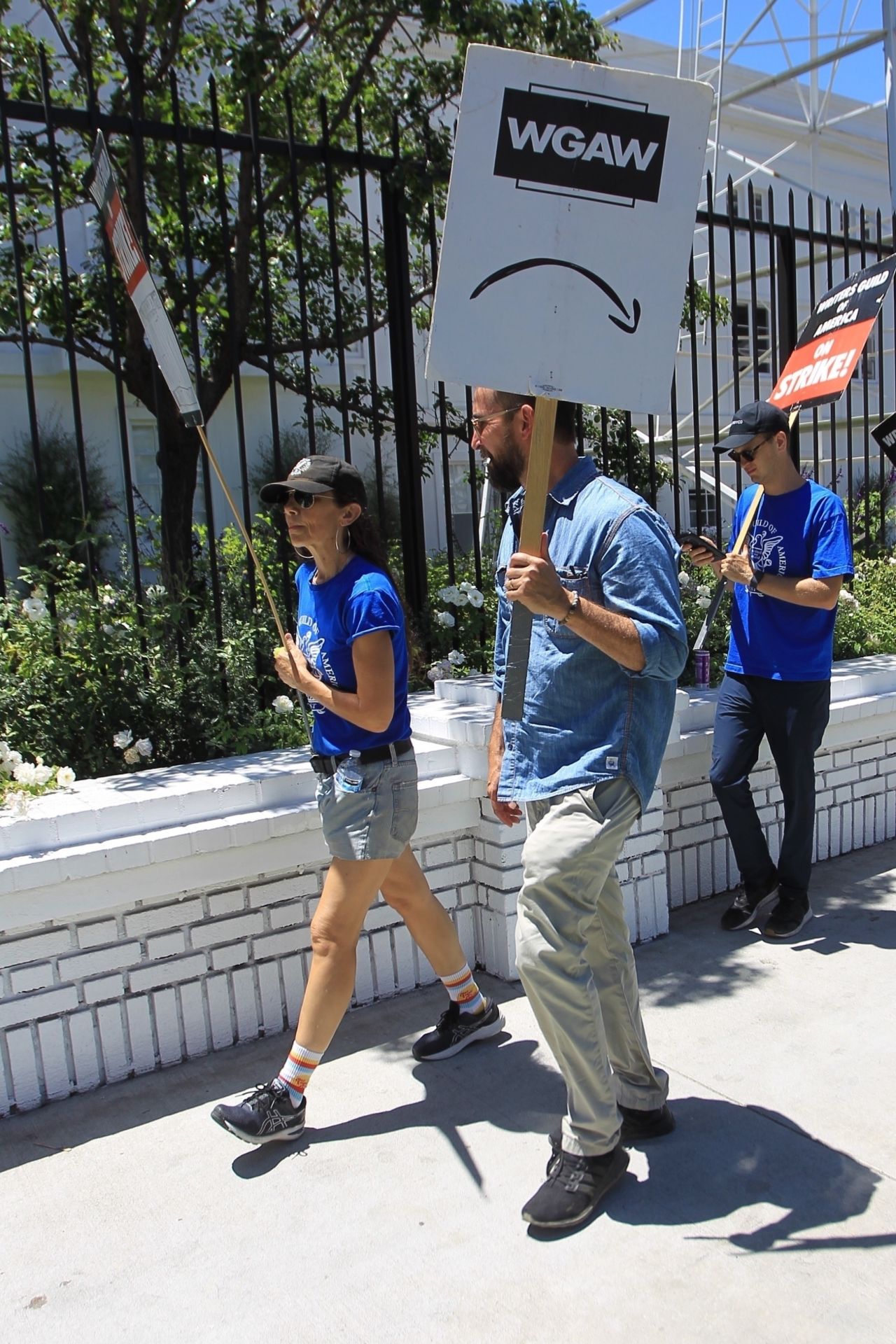 Justine Bateman - Supports SAG Strike at Netflix in Hollywood 07/14