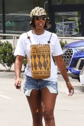 Kelly Rowland Wearing a Fendi Bucket Hat in Studio City 07/30/2023