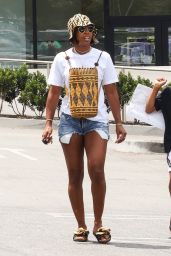 Kelly Rowland Wearing a Fendi Bucket Hat in Studio City 07/30/2023