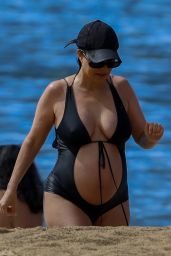 Kourtney Kardashian in a Swimsuit at the Beach in Kaui 07/13/2023