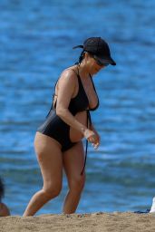 Kourtney Kardashian in a Swimsuit at the Beach in Kaui 07/13/2023