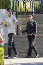 Kourtney Kardashian With Travis Barker in Calabasas 07/20/2023