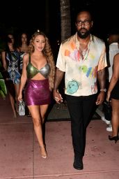 Larsa Pippen in a Sparkly Minidress at Carbone in Miami 07/06/2023