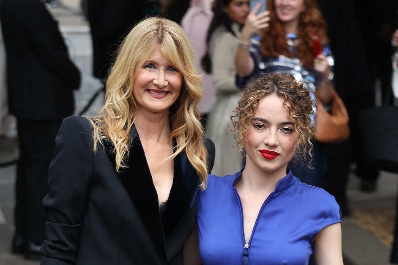 Laura Dern & Daughter Jaya Harper Suit Up For Armani Privé Show in Paris