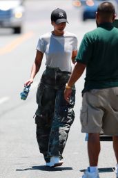 Lori Harvey at the San Vicente Bungalows in West Hollywood 07/20/2023