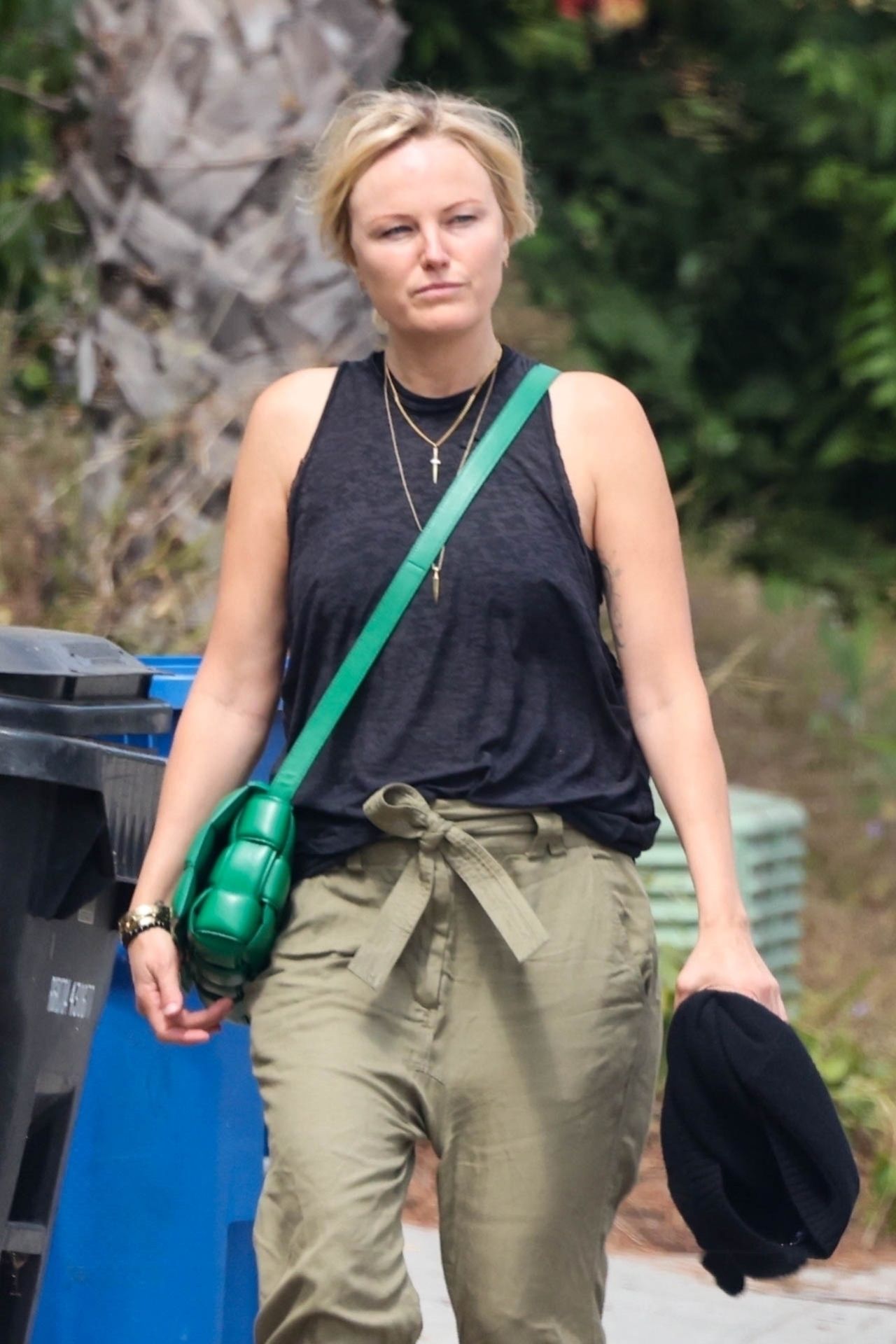 Malin Akerman in Sandals and a Sleeveless Tee in Los Angeles 07/07/2023