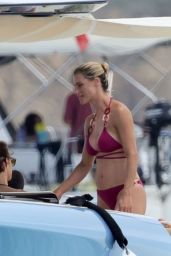 Michelle Hunziker - On a Boat at La Maddalena in Italy 07/23/2023