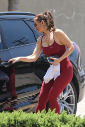 Minka Kelly Wearing a One-piece Workout Bodysuit in West Hollywood 07/17/2023