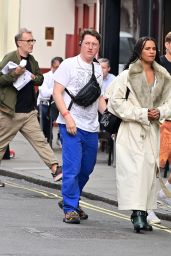 Neneh Cherry on a Burberry Shoot in Soho 07/20/2023