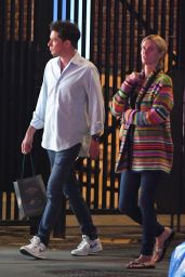 Nicky Hilton in a Colorful Cardigan and Skinny Jeans in New York 07/26