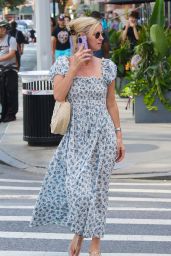 Nicky Hilton in a Floral Print Dress in Manhattan’s SoHo Neighborhood 07/30/2023