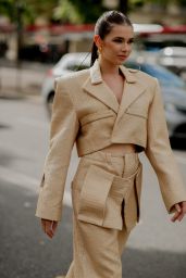 Polina Erofeeva Arriving at Alexandre Vauthier Fashion Show in Paris 07/04/2023