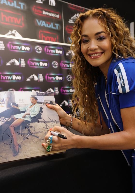 Rita Ora at Her Album Signing in HMV The Vault in Birmingham 07/16/2023
