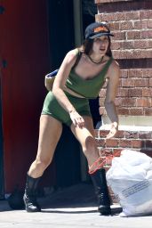 Scout Willis in Booty Shorts and a Loose Crop Top in Los Feliz 07/27/2023