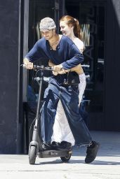 Sophia Piccirilli - Out for a Morning Coffee and Riding an Electric Scooter in Studio City 07/14/2023