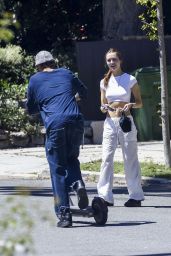 Sophia Piccirilli - Out for a Morning Coffee and Riding an Electric Scooter in Studio City 07/14/2023