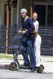 Sophia Piccirilli - Out for a Morning Coffee and Riding an Electric Scooter in Studio City 07/14/2023