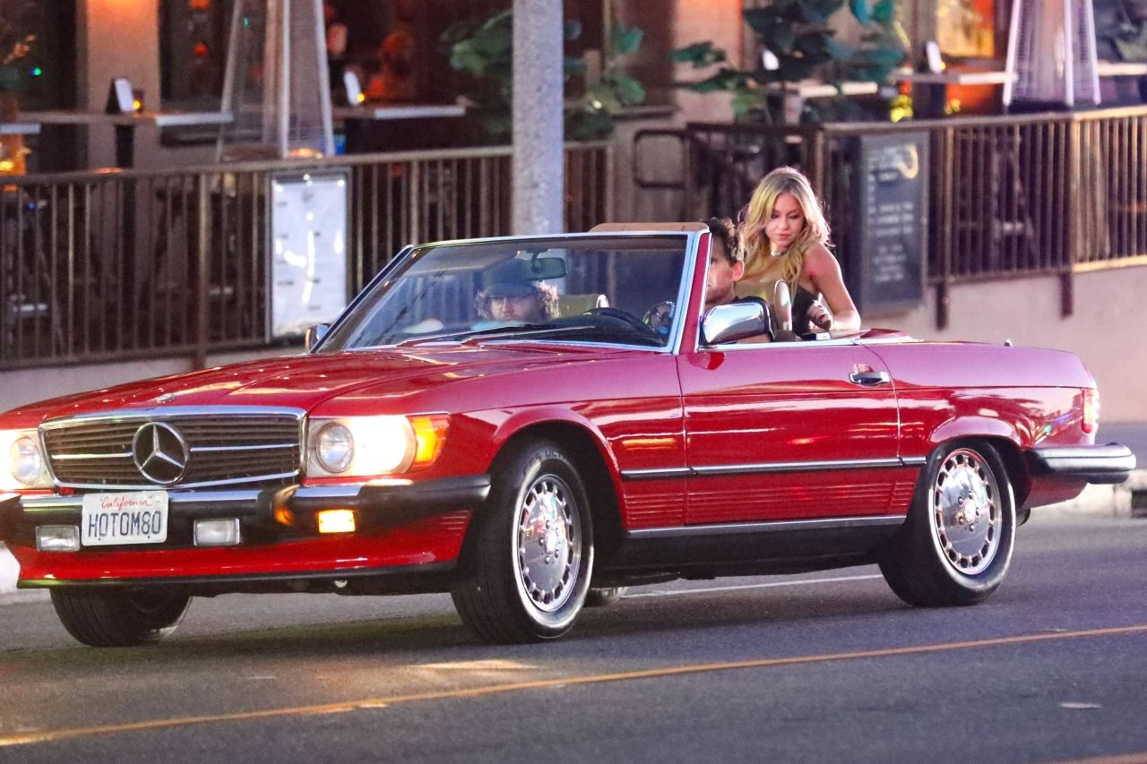 Sydney Sweeney - Cruises Sunset Blvd During a Photo Shoot in Los