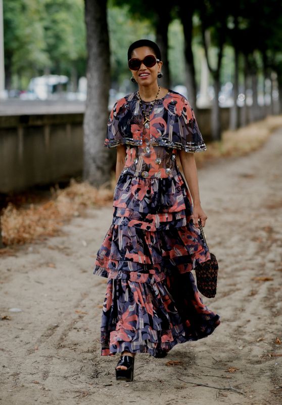 Tamu McPherson – Arriving at Chanel Show in Paris 07/04/2023