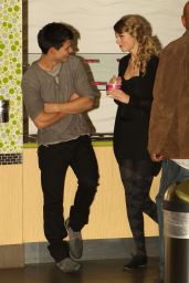 Taylor Swift and Taylor Lautner at Swift