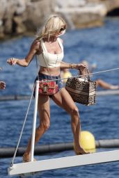 Victoria Silvstedt in Bikini at the Hotel Eden Roc in Antibes 07/11/2023