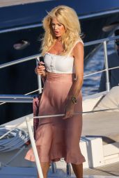 Victoria Silvstedt on a Yacht in Saint-Tropez 07/01/2023