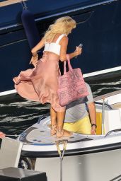 Victoria Silvstedt on a Yacht in Saint-Tropez 07/01/2023