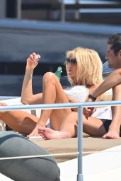 Victoria Silvstedt on a Yacht off Saint-Tropez 07/29/2023