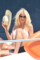 Victoria Silvstedt on a Yacht off Saint-Tropez 07/29/2023