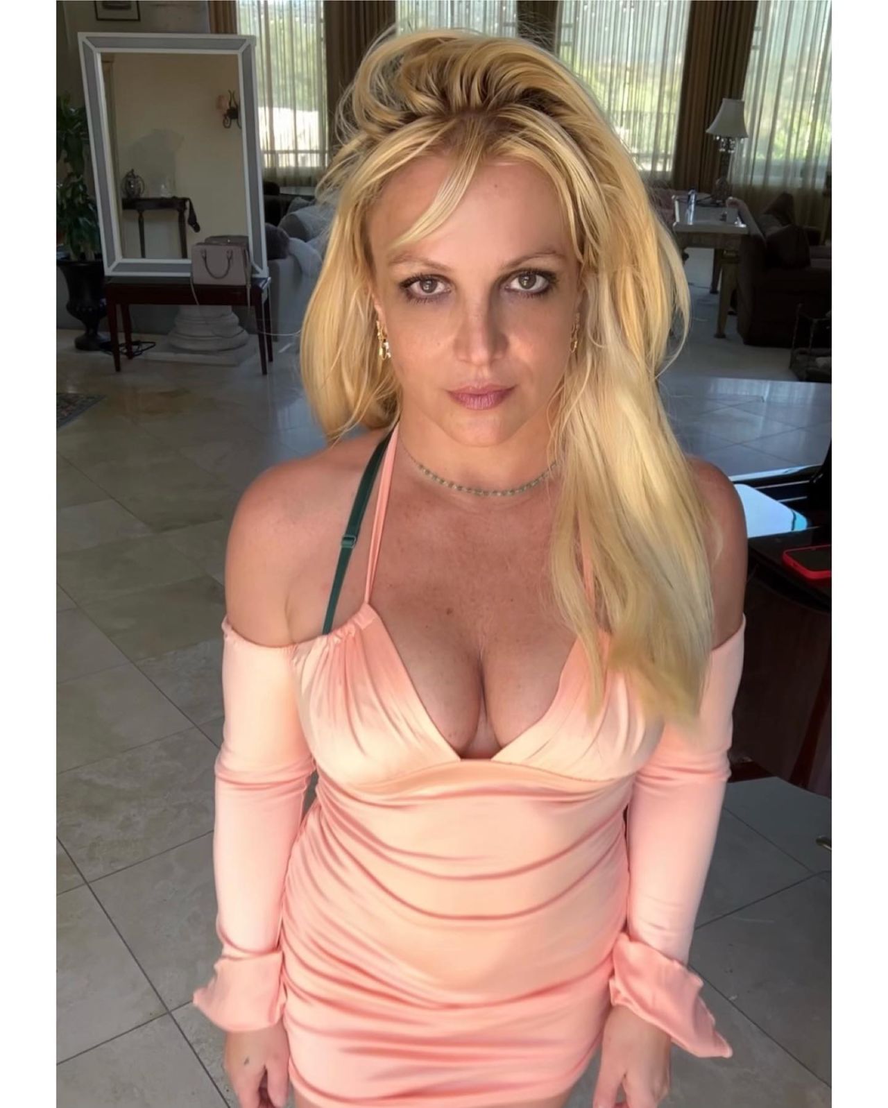 Hot and Horny Britney Spears Showing Off Big Tits and Cleavage on Social Media