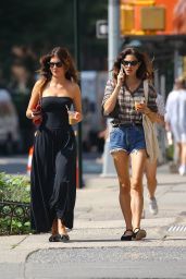 Camila Morrone and Phoebe Tonkin During an Ice-coffee Run in New York 08/11/2023