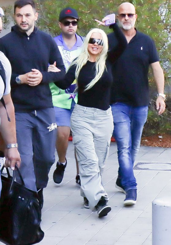 Christina Aguilera Touches Down in Israel 08/09/2023