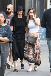 Courteney Cox With Daughter Coco Arquette in New York 08/27/2023